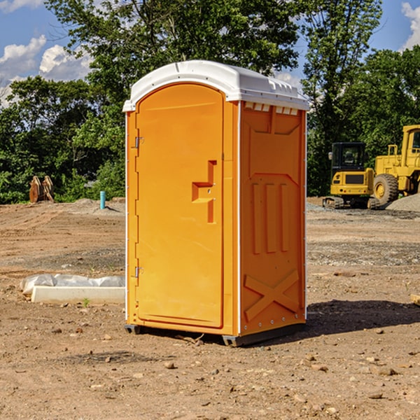 can i customize the exterior of the porta potties with my event logo or branding in Dryden